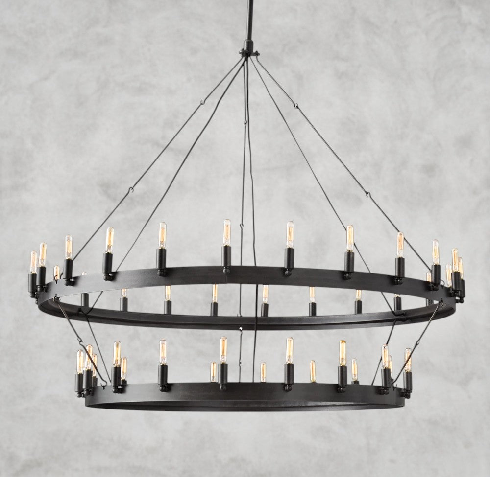 Camino Vintage Filament Two-Tier Chandelier 38", 50", 63", 71"